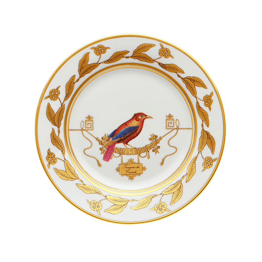 Ginori 1735 Voliere Tangara du Canada Dessert Plate