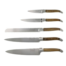Load image into Gallery viewer, Laguiole Olivewood 5pc Knife Set & Magnetic Display