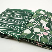 Load image into Gallery viewer, Green Hand Marbled Gift Wrapping Paper Booklet
