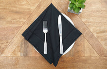 Load image into Gallery viewer, Hemstitch Solid Black Single Napkin