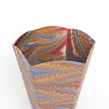 Load image into Gallery viewer, Desert Feather Hand Marbled Scalloped Collapsible Basket