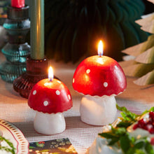Load image into Gallery viewer, Small Red Toadstool Mushroom Candle