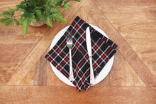 Load image into Gallery viewer, Christmas Poinsettia Plaid Napkin - Set of 6
