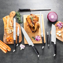 Load image into Gallery viewer, French Home - 7-Piece Laguiole Pakkawood Knife Set & Sharpener