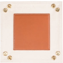 Load image into Gallery viewer, Boulevard - "Andy" Canvas and Leather Valet Tray (Personalizable): Tan