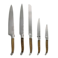 Load image into Gallery viewer, Laguiole Olivewood 5pc Knife Set & Magnetic Display