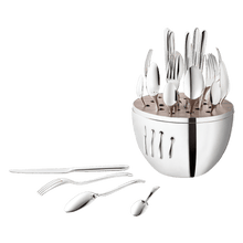 Load image into Gallery viewer, MOOD Silver-Plated 24-Piece Flatware Set