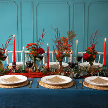 Load image into Gallery viewer, Red and Green Spiral Christmas Dinner Candles - Set of 4