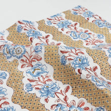 Load image into Gallery viewer, Yellow Blooming Trellis Block Printed Dinner Napkin - Set of 2