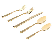Load image into Gallery viewer, Ingot Gold 20 Piece Flatware Set by Godinger - Service for 4
