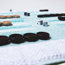Load image into Gallery viewer, 3rd Space by SBR - Seafoam Outdoor/Travel Backgammon Set: Wood