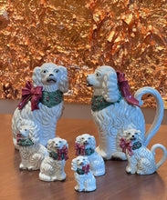 Load image into Gallery viewer, Vintage Fitz & Floyd Staffordshire Spaniel Dogs Christmas Vases
