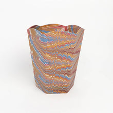 Load image into Gallery viewer, Desert Feather Hand Marbled Scalloped Collapsible Basket