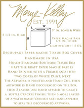 Load image into Gallery viewer, Marye-Kelley - TB8243 Plaid Tissue Box Cover: Paper Mache