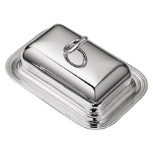 Load image into Gallery viewer, Vertigo Silver-Plated Butter Dish with Lid