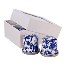 Load image into Gallery viewer, Splatterware Enamel Salt & Pepper Shakers by Golden Rabbit - Set of 4