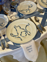Load image into Gallery viewer, Custom Tablecloth with Caned Shadow Ribbon by Drapette