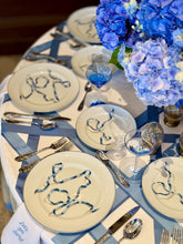 Load image into Gallery viewer, Custom Tablecloth with Caned Shadow Ribbon by Drapette