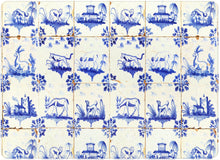 Load image into Gallery viewer, Marye-Kelley - Delft Tiles Glass Cutting Board: Large Rectangle (12" x 15")