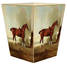 Load image into Gallery viewer, Marye-Kelley - WB8603-Chestnut Hunter Wastepaper Basket: Wood Scalloped Top