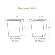 Load image into Gallery viewer, Marye-Kelley - WB8603-Chestnut Hunter Wastepaper Basket: Wood Scalloped Top