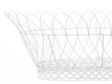 Load image into Gallery viewer, Oval White French Wired Basket - Small