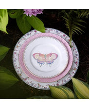 Load image into Gallery viewer, Butterfly Pink Lace Dessert Plate by Mottahedeh China
