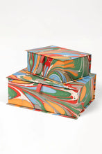 Load image into Gallery viewer, Inner Child - Hand-Marbled Keepsake Box Set in Marais: Set of 2