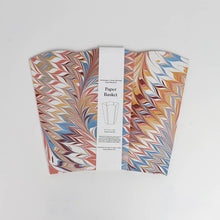 Load image into Gallery viewer, Desert Feather Hand Marbled Scalloped Collapsible Basket