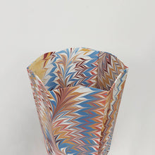 Load image into Gallery viewer, Desert Feather Hand Marbled Scalloped Collapsible Basket