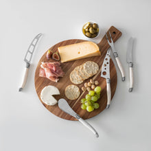 Load image into Gallery viewer, Laguiole 5-Piece Artisan Ivory-Colored Cheese Knife Set