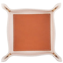 Load image into Gallery viewer, Boulevard - "Andy" Canvas and Leather Valet Tray (Personalizable): Tan
