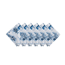 Load image into Gallery viewer, Christmas Frasier Winter Deer Blue Napkin - Set 6