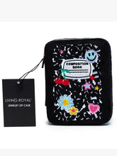 Load image into Gallery viewer, Velvet Jewelry Zip Case / Organizer - "Press for Champagne"