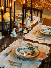Load image into Gallery viewer, Fitz and Floyd Halloween Ghost Candleholders and Trinket Holder Set of 3- Vintage by KSW