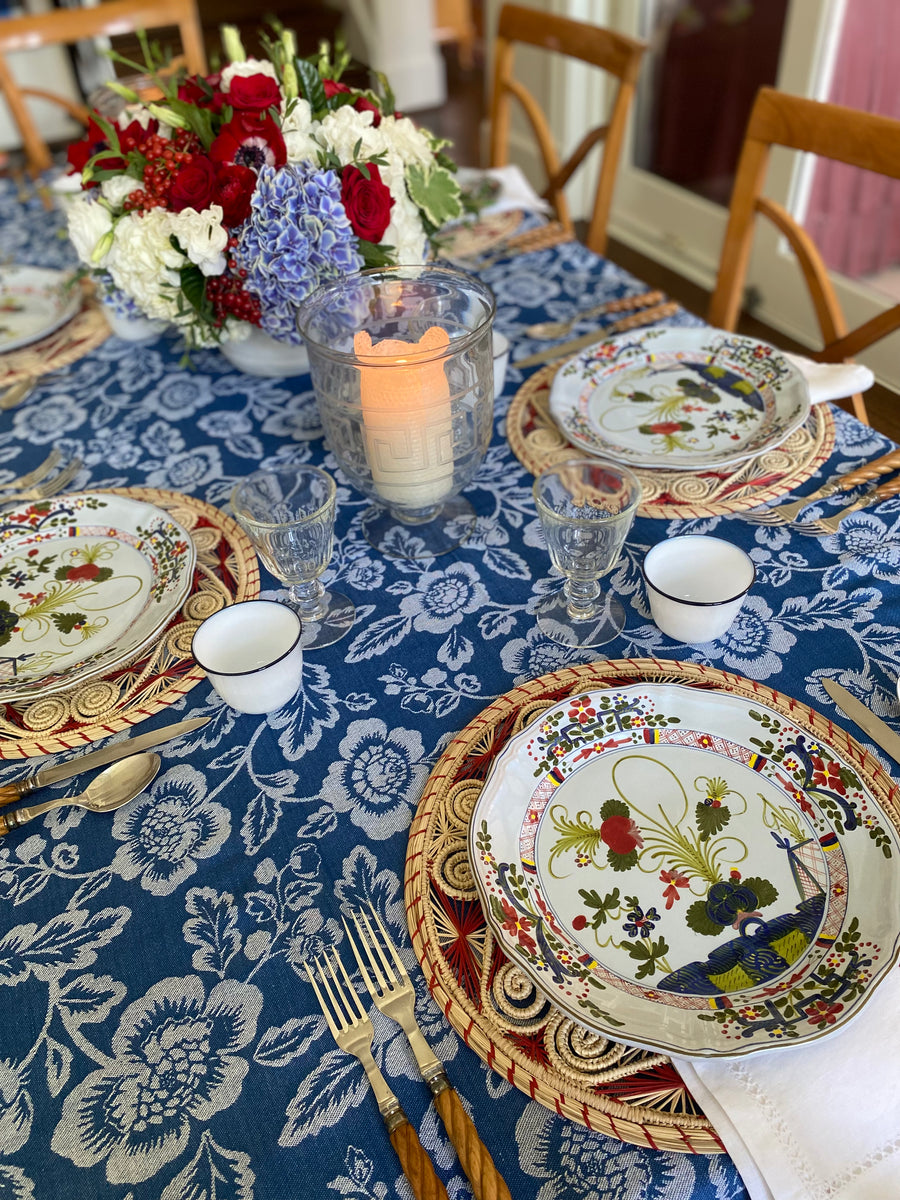 Faenza Garofano Carnation Scalloped Dinner Plate by Artistica