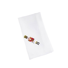 Load image into Gallery viewer, Embroidered Nutcracker White Dinner Napkin - Set of 4