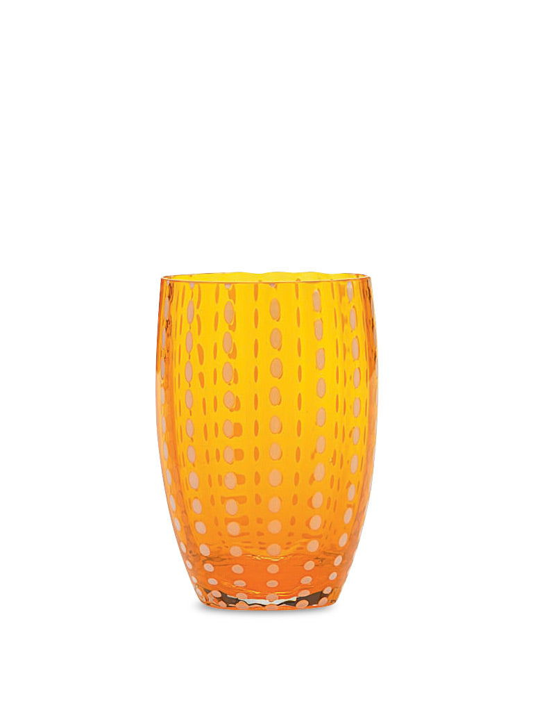 Orange Perle Glass Tumbler - Set of 2 By Zafferano America