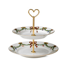 Load image into Gallery viewer, Star Fluted Christmas Two Layer Etagere by Royal Copenhagen