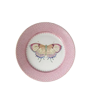 Load image into Gallery viewer, Butterfly Pink Lace Dessert Plate by Mottahedeh China