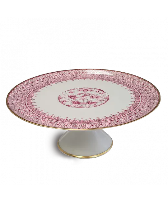 Pink Lace Cake Stand by Mottahedeh China