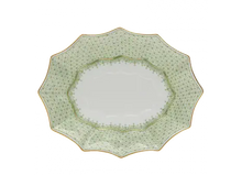Load image into Gallery viewer, Mottahedeh China Apple Green Lace Fluted Tray