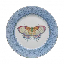 Load image into Gallery viewer, Butterfly Cornflower Lace Dessert Plate by Mottahedeh China