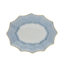 Load image into Gallery viewer, Mottahedeh China Cornflower Lace Fluted Tray