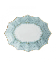 Load image into Gallery viewer, Mottahedeh China Green Lace Fluted Tray