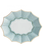 Load image into Gallery viewer, Mottahedeh China Green Lace Fluted Tray