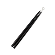 Load image into Gallery viewer, Black Dripless Taper Candles - Set of 12