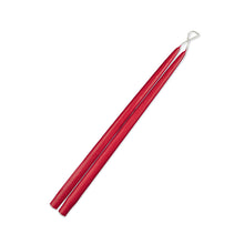 Load image into Gallery viewer, Holiday Red Dripless Taper Candles - Set of 12