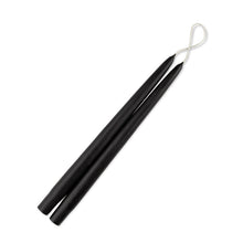 Load image into Gallery viewer, Black Dripless Taper Candles - Set of 12