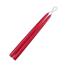 Load image into Gallery viewer, Holiday Red Dripless Taper Candles - Set of 12
